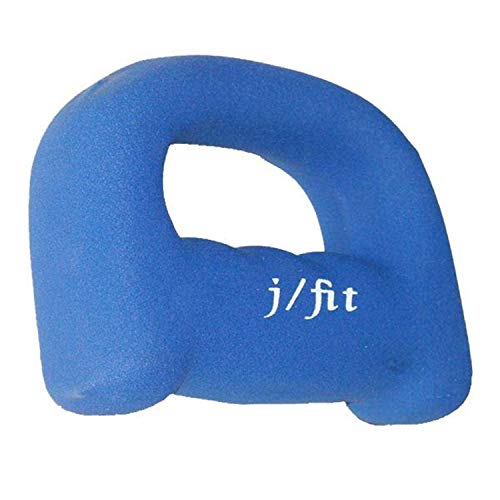 JFIT Neoprene D Grip Dumbbells - Single Weights 1LB-5LB - Premium Non-Slip, Hand Weights, Ergonomic Design - style: 5 Pound