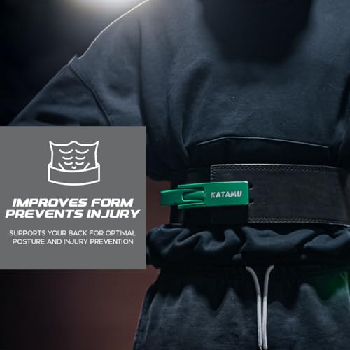 Katamu USPA & IPL Approved Premium Lever Belt | — 10mm and 13mm Leather - color: Black Out Wings, size: Small - 13mm