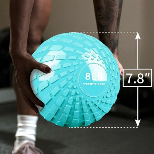 Medicine Ball 8, 10 lbs Slam Ball Weighted Balls for Exercise Strength and Crossfit Workout - color: Dynamic Green, size: 8 LB