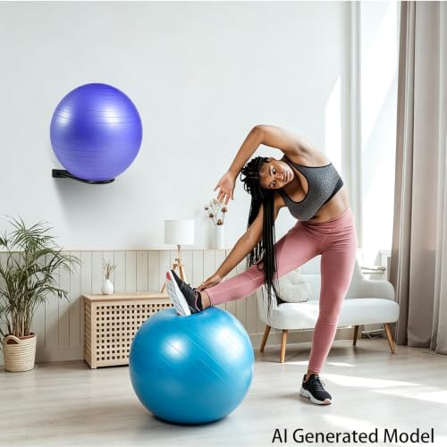 Medicine Ball Rack - Wall Mount Stability Ball Storage Rack(1 Black) - color: 1 Black