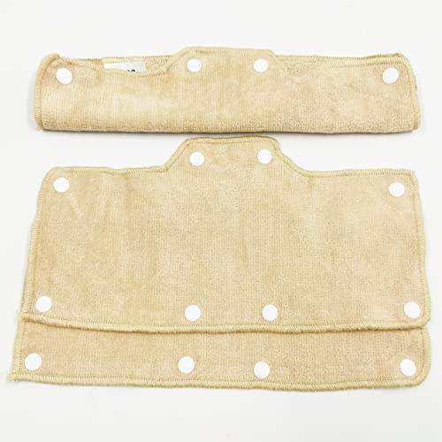 Beige Sweatband for Hard Hat Washable Velvet Terry Cotton Hard Hat Liner NAEE snap on (6pcs) - color: Beige