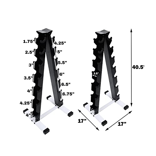 Ader 2lb-120lb Black Octagon Rubber Dumbbells Pair - size: 5-50lb