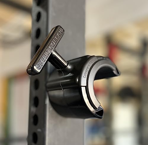 Speed Collar, Fastest Bar Clips for Weightlifting Powerlifting Bodybuilding and Olympic Lifting - color: black