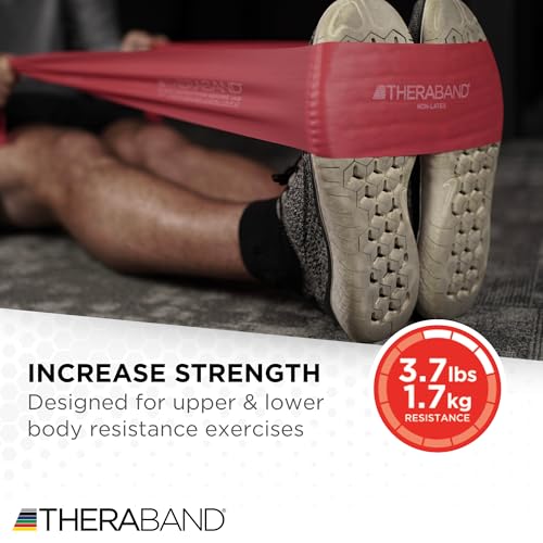 THERABAND Resistance Bands Set, Elastic Bands for Exercise & Physical Therapy, Strength Training for Upper & Lower Body Fitness - size: Beginner Set, style: Non-Latex