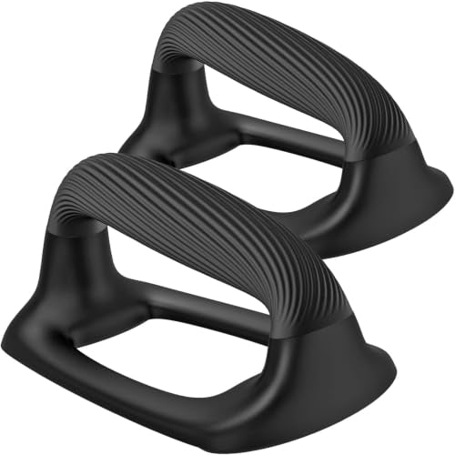 Kipika Push Up Bars, Pushup Stands With Thickened Soft Plastic Handle, Stable and Non-Slip Base, Pushup Handles Perfect for Floor Strength Training - color: Black