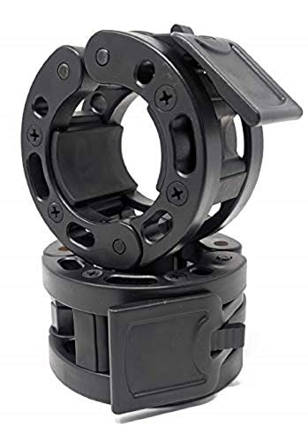 Clout Fitness Olympic Barbell Clamps Collars Quick Release Pair of Locking Weight Clips Fit 2 Inch Barbell for Weightlifting - color: Black, style: Classic Quick Release