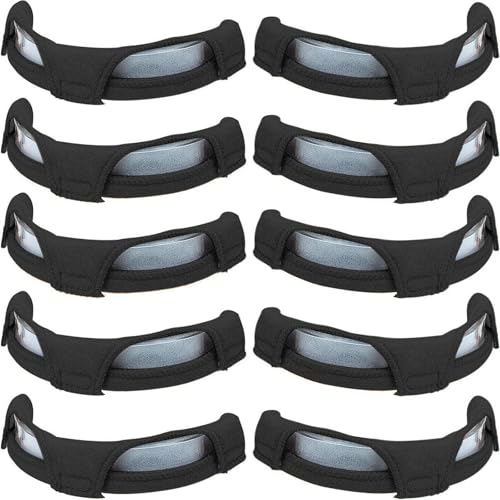 10Pcs Hard Hat Sweatband Washable Cotton Hardhat Liner Reusable Hardhat Accessories Air Cushion Sweatband - color: Black 10pcs