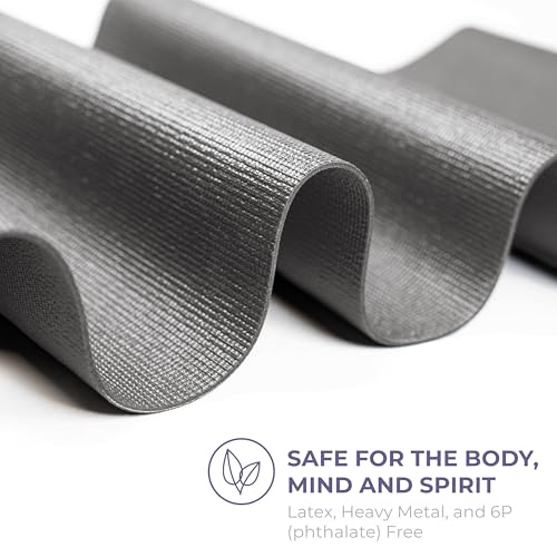 Voyage 5mm Studio Yoga Mats, 6 Pack, 72x24in - color: Charcoal