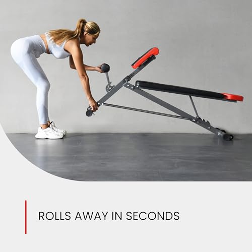 FF Finer Form Multi-Functional Weight Bench for Full All-in-One Body Workout – Adjustable Workout Bench Press for Home Gym, Fitness equipment for Back HyperExtension, Roman Chair Exercise, Sit up