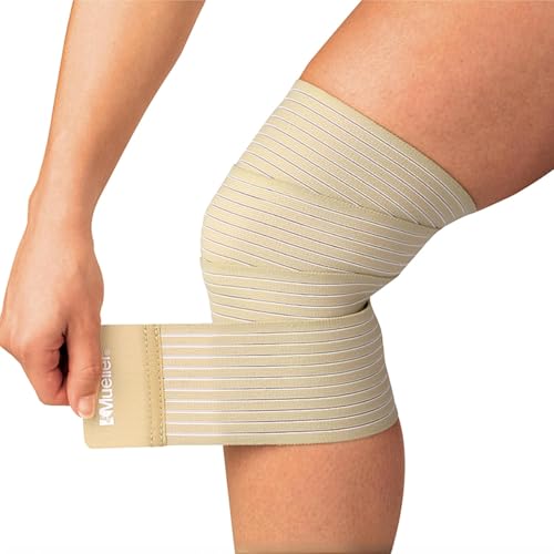 MUELLER Sports Medicine All-Purpose Support Wrap for Men and Women, Adjustable Compression for Joint and Muscle Support, Beige - size: Extra Long (Pack of 1)