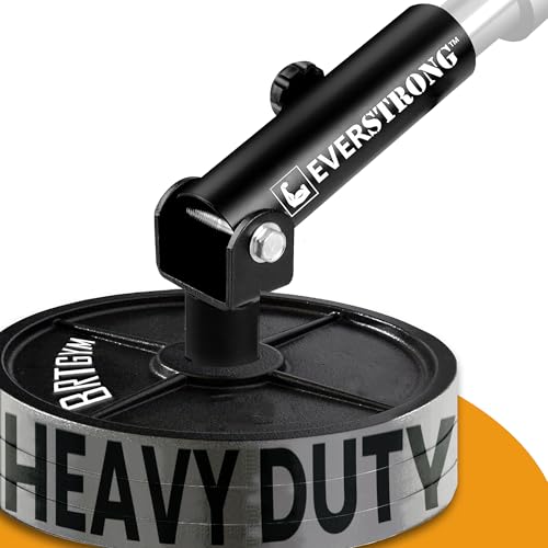 EVERSTRONG T Bar Row Attachment with V Bar Attachment Landmine Handle - 360 Swivel Landmine Attachment for Barbell for Full-Body Workout in Home Gym - Small Spaces - Deadlifts Squats Landmine Stand - style: 2" Base Only