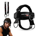Iron Neck , Versatile Neck Exerciser, Strengthener and Trainer with Adjustable Head and Chin Strap, Portable Head Harness for Weight Lifting, Home and Gym Use - color: Black - Alpha Plus Harness