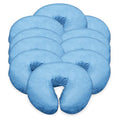LONDON LINENS Pack of 10, Premium Extra Thick 100% Cotton Flannel Massage Tables Face Cradle Covers Cozies Fitted - Includes 10 pcs (Baby Blue) - color: Baby Blue, size: 10