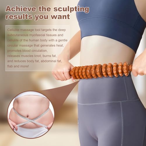 3-in-1 Wood Therapy Massage Tools Wooden Gua Sha Lymphatic Drainage Massager Body Sculpting Tools, Maderoterapia Kit, Anti-Cellulite - style: Massage Set