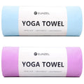 Eunzel 2 Pack Hot Yoga Towel Non Slip Yoga Mat Towel Non-Slip Sweat Absorbent Microfiber Towel for Hot Yoga, Pilates and Workout 72" x 26.5", Blue/Purple - color: Z-blue/Purple (2 Pack )