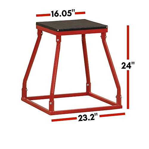 Body-Solid Tools Steel Frame Plyo Box - Ideal for Plyometric Jump Box Workouts, Step Up Exercises - Essential Equipment for Home Gym - style: 24-Inch