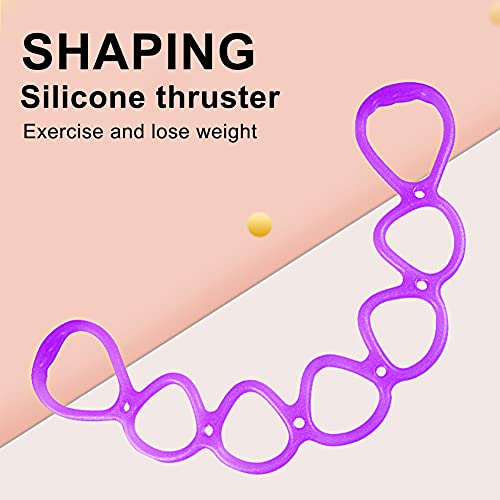 7 Ring Stretch Resistance Exercise Band, Workout Bands Yoga Stretching for Home Fitness, Foot, Leg and Arm Exerciser Stretch Band, Center Workout Walking Exercise - color: Purple