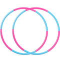 Liberry Kids Exercise Hoop, Detachable Fitness Rings for Workout, Adjustable Plastic Hoop for Home, Gym, Dance, Sport Toy Gift in Blue, Pink - size: 2 pack-12 pieces