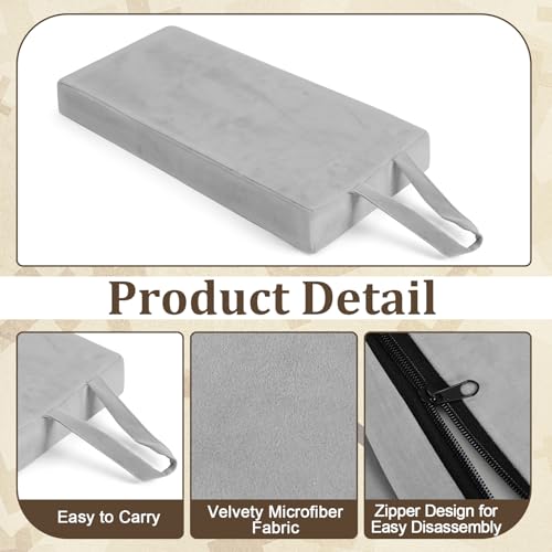 Colingmill Personal Prayer Kneeler Pad 18 3/4 Inch Christian Kneeling Pillow Microfiber and High Density Foam Personal Religious Prayer Kneeler Pad Pillow Bench for Kneeling Christian Gift (Grey) - color: Grey