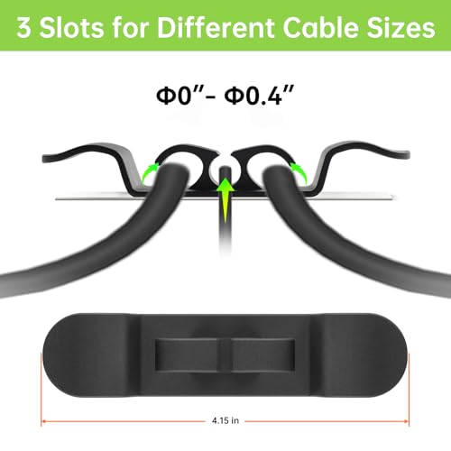 Daisyhome 12PCS Cord Organizer for Appliances, Upgraded Appliance Cord Wrap | Cord Holder Stick on Pressure Cooker, Coffee Maker, Air Fryer and Blender(6 Black + 6 White) - color: 6 Black + 6 White