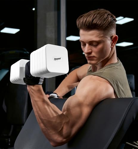 Adjustable Dumbbell Set for Women Men 7.5LB/10LB/15LB/20LB/25LB Pair | Stable Free Weight Hand Weights with Metal Handle for Home Gym Fitness Rehab Pilates Yoga Strength Training Equipments - color: White, size: 15LB SINGLE