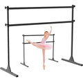 SELEWARE Height Adjustable Ballet Barre Freestanding Ballet Bar Heavy Duty Dance Bar Support Barre Movements Body Stretch Pull-ups, Sturdy Construction Never Fall Apart, Anti-Slip - color: 5 FT (Steel Crossbar, Black)