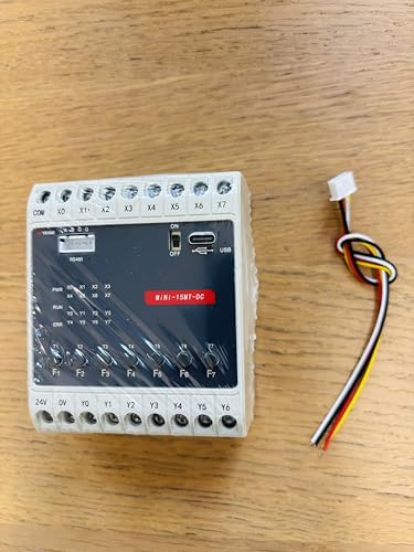 24V DC PLC Ladder Logic Controller, FX1S-15MT Programmable Logic Controller with 8 Input 7 Transistor Output, Fully Compatible with FX1S, 1 Channel RS485 Connect with HMI (Mini-15MT-DC) - color: Mini-15MT