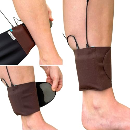 URSA Ankle Straps: Low-Profile, Soft, Stretchy & Breathable Transmitter Straps for Location Sound, Theatre, Wedding Shoots & More (Brown, Ankle) - color: Brown, size: Ankle
