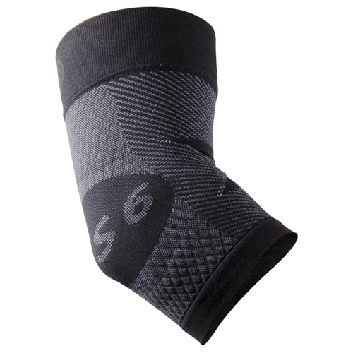 OS1st ES6 Elbow Compression Bracing Sleeve (One Sleeve) relieves Tennis or Golfer's Elbow, Cubital Tunnel Syndrome, Supports Damaged Tendons and Controls Forearm Pain (Black, X-Small) - color: Black, size: X-Small