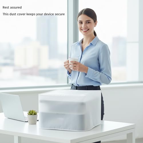 Printer Dust Cover See-Through Lightweight Waterproof Protective Case compatible with HP, EPSON,CANON, BROTHER, PIXMA -24W x24D x19H in - size: 24W x24D x19H
