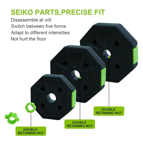 44/66/88Lb Dumbbell Sets Adjustable Weights, Free Weights Dumbbells Set for Home Gym - color: Green-Octagon, size: 88 LBS