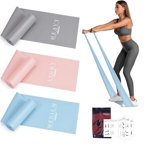 PROIRON 3 Pcs Resistance Bands. Eco Latex Stretch Band, No Toxic Smell. Long Elastic Band, Exercise Bands for Stretching, Physical Therapy, Pilates, Yoga, Gym Home Workout, Strength Training