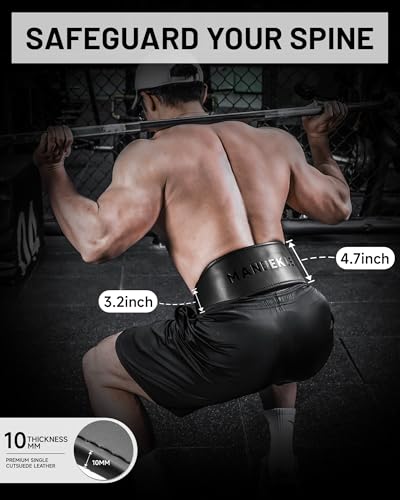 MANUEKLEAR Tapered Lever Weight Lifting Belt, 10MM Quick Locking Lever Belt Weightlifting Men, Lifting Belt Lever for Powerlifting & Deadlifts - color: Enigmatic Black, size: S (24-30inches)