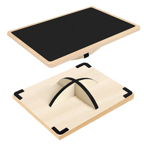 Balance Board Professional Wobble Board for Adults Anti-Slip for Physical Therapy Standing Desk Core Strength Wooden Rocker Board(350LBS) - size: 360° Balance Board