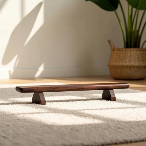 Upper Wooden Upper Body Stands Parallettes for Gymnasts, Home Gym - color: Red Walnut