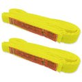 1-Ply Lifting Sling Straps 1”x 12ft - 1650lbs Vertical Capacity Heavy Duty Flat Eye Lift Sling, for Rigging Moving Towing Hoisting -2Pack - Kodiak Straps - color: 2 PACK, size: 1inch x 12ft