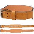 Weight Lifting Belt Gym Fitness, Padded Cowhide Leather Weightlifting Belt, Functional Powerlifting Belt Adjustable Weightlifting Belt - color: Yellow, size: Large