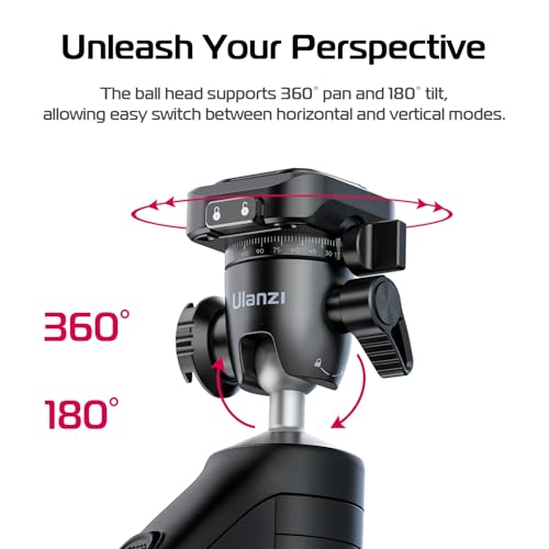 ULANZI TT38 One-Click Opening Vlogging Tripod Uka Quick-Release F38 w Cold Shoe Panoramic Ball Head w Hidden Hook, Camera Tabletop Flexible Travel Tripods for Sony/Canon/Nikon/Fujifilm and More - color: TT38 Tripod