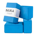 Muka Yoga Blocks 4x6x9 Inch, High Density EVA Foam Yoga Brick for Meditation, Pilates - color: Blue, size: 4 pack