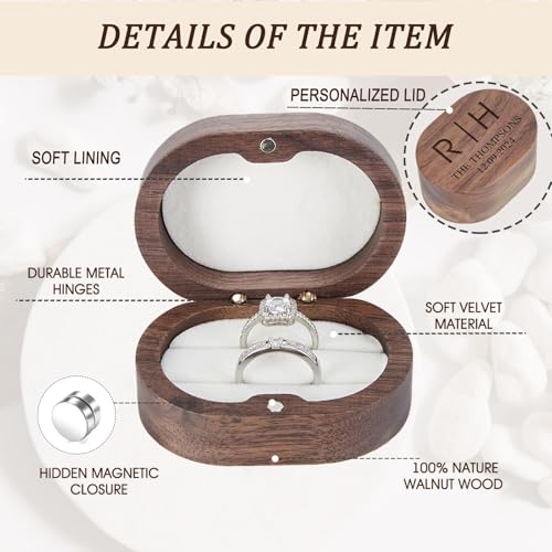 wood ring box (F-custom) - color: F-custom