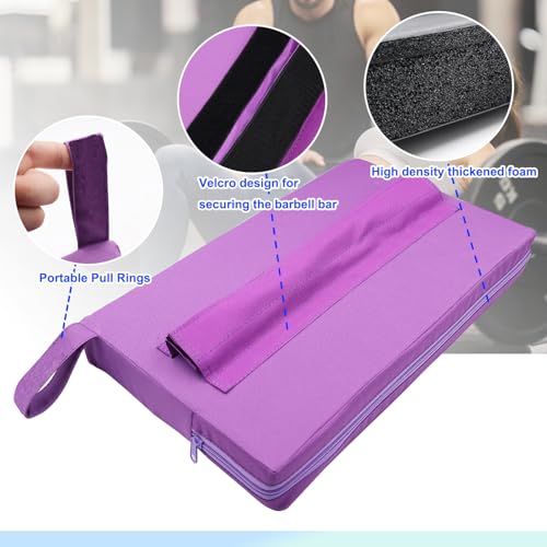 Square Hip-Thrust Pad Protective Extra Thick Foam pad for Barbell Weightlifting Hip Thrusts and Glute Bridges Workouts Home Gym Equipment - color: Purple