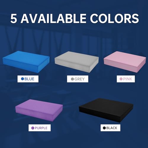 Exercise Balance Pad，High-Density Balance Foam Mat for Physical Therapy Equipment & Strength Stability Training, Slip Resistant TPE Mat for Yoga, Pilates, Meditation,Chair Cushion - color: Blue-19.7" x 15.7" x 2.4"