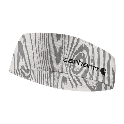 Carhartt Unisex-Adult Force UPF Lightweight Headband - color: Woodgrain Print-Light Grey/Grey Cloud
