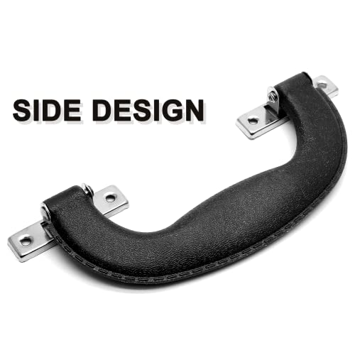 Piutouyar 14.4cm / 5.67 Inches Plastic Luggage Trunk Pull Handle, Antique Suitcase Side Holder for Briefcase, Luggage, Toolbox, Musical Box, Black(3Pcs) - color: Black, size: Black-3Pcs