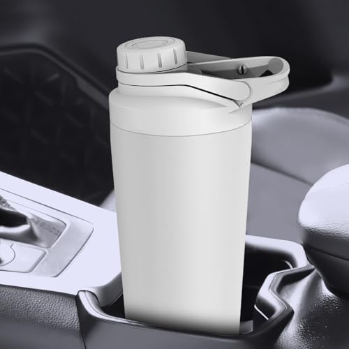 Greatyos Stainless Steel Shaker Bottle with Noise-Free Design - Patented 24 oz Insulated Metal Shakers Bottles Cup for Protein Mixes and Pre Workout 100% Leak Proof (White) - color: White