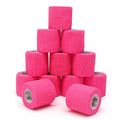 OK TAPE 12 Rolls Self Adhesive Bandage Wrap, Elastic Athletic Tape, Self Stick Bandage Tape, Vet Wrap, Medical Wrap for Wrist, Feet, 2" x 5 Yards - Pink - color: Pink, size: 2 Inch