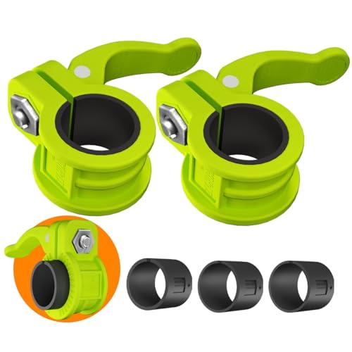 Mini Barbell Clips 1 inch I Multi-Size Adjustable Barbell Collar I 1 inch Barbell ClampsIQuick Release Weight Clips Pair of Locking for Dumbbell Bar - color: Green