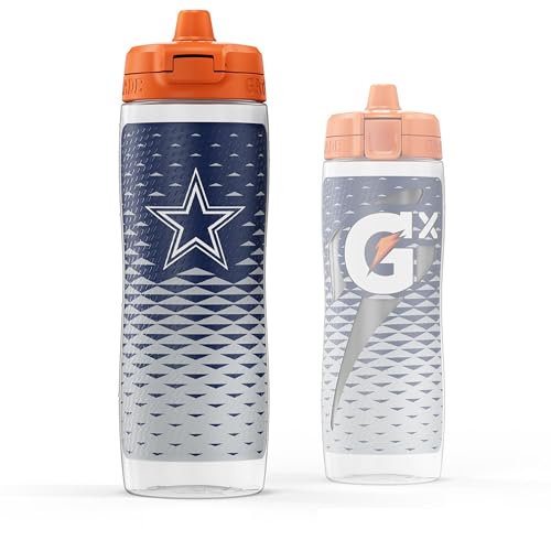 Gatorade Gx NFL Non-Slip Squeeze Bottles, 30 fl oz, Gx Hydration System - color: Dallas Cowboys