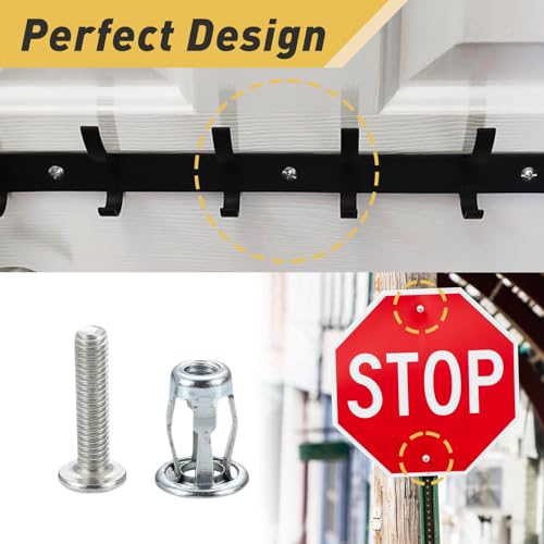20Pcs M4 x 20 Hollow Door Anchor Set, Metal Cavity Fixing Anchors for Aluminium Cladding, Steel Pipe, Iron Sheet, Plastic Sheet (8 * 16MM) - color: M4 x 20(8*16MM)