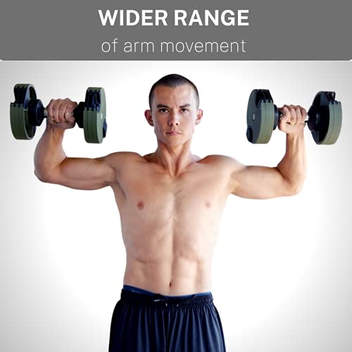 Adjustable Dumbbell (Single) 5-40/80lb, 5lb Increments, for Home Gym Fitness - Upto 20 weight settings - color: GREEN - 80LB